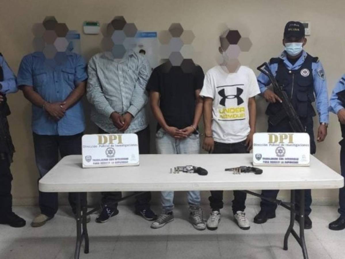 Capturan a cuatro presuntos miembros de la banda 'Los Tiktokers 2.0' en Cortés