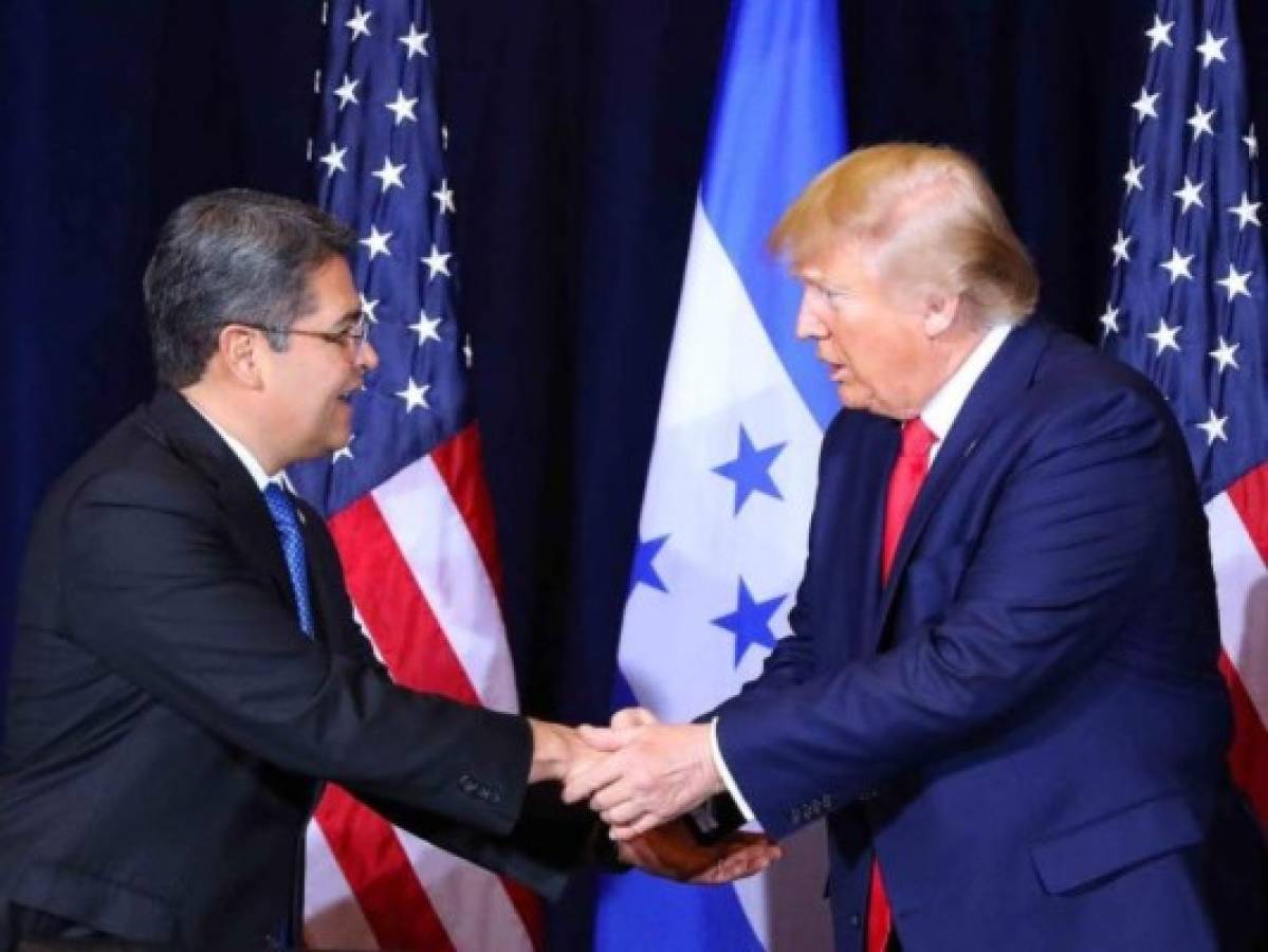 Durante el actual periodo de gobierno, Donald Trump y Juan Orlando Hernández han mantenido buenas relaciones diplomáticas.