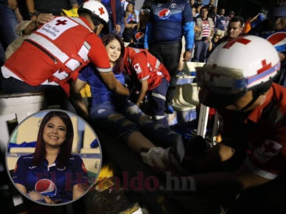 Presentadora hondureña Margarita Lara sufre lesión tras avalancha en el Nacional