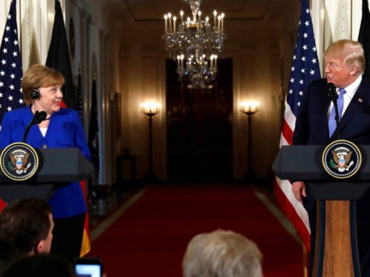Reunión de Donald Trump y Angela Merkel deja entre ver que las divisiones con Europa siguen siendo sustanciales