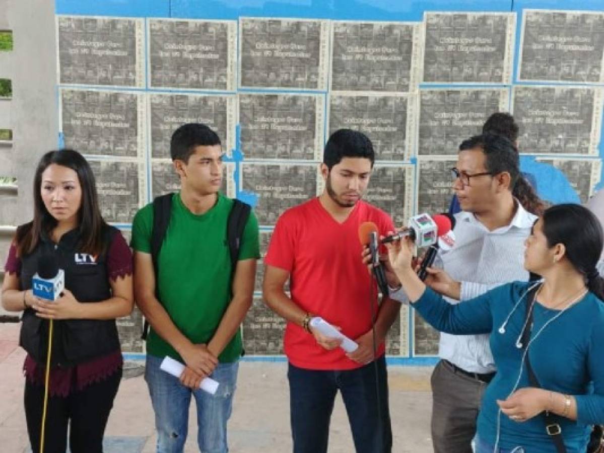 Integrantes del MEU piden el reintegro de los 24 estudiantes de la UNAH