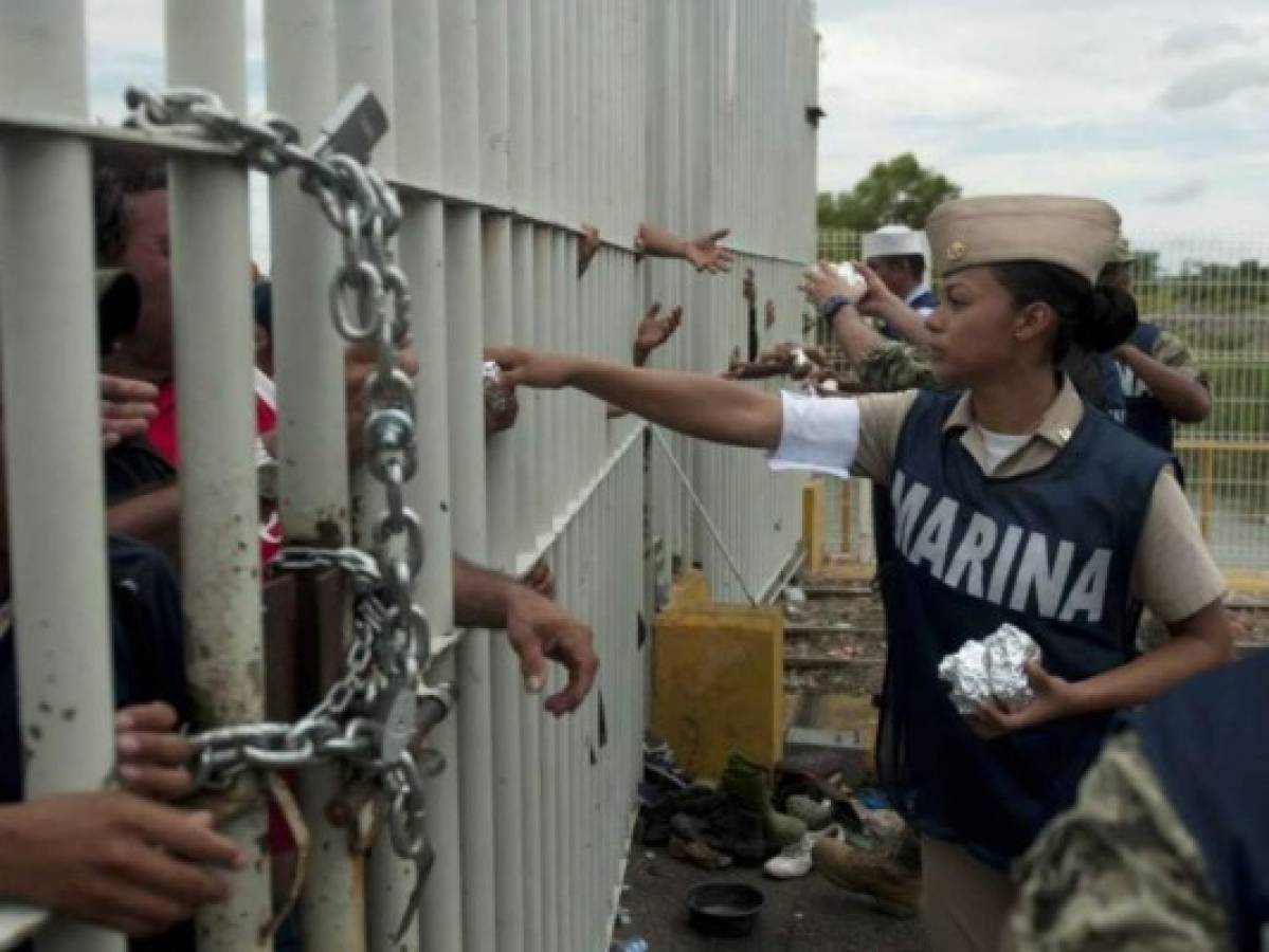 Procesan a migrantes hondureños en la frontera México-Guatemala