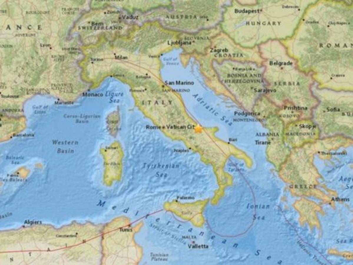 Fuerte sismo de magnitud 4.7 sacudió el centro-este de Italia