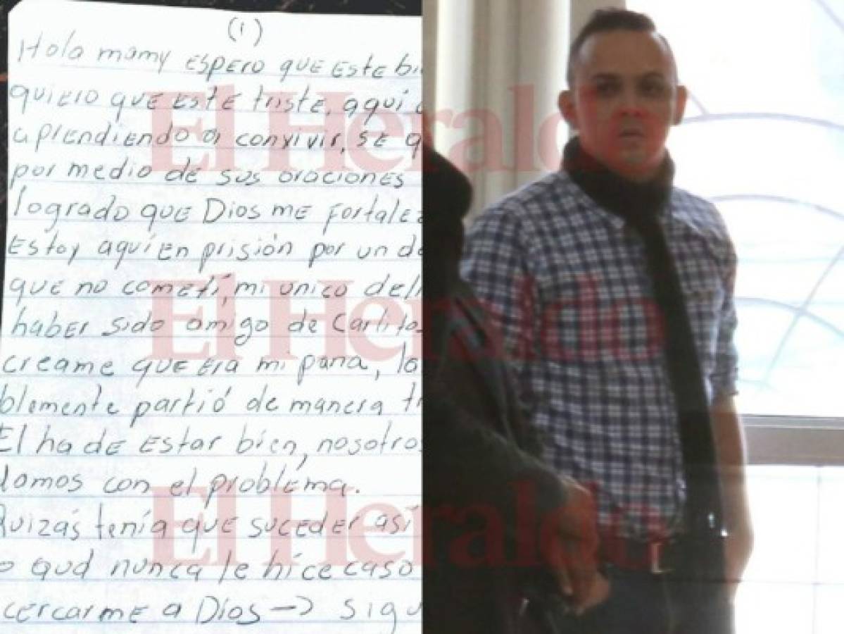 Caso Collier: Alias 'Susano' envía carta a su madre y asegura que está en prisión siendo inocente