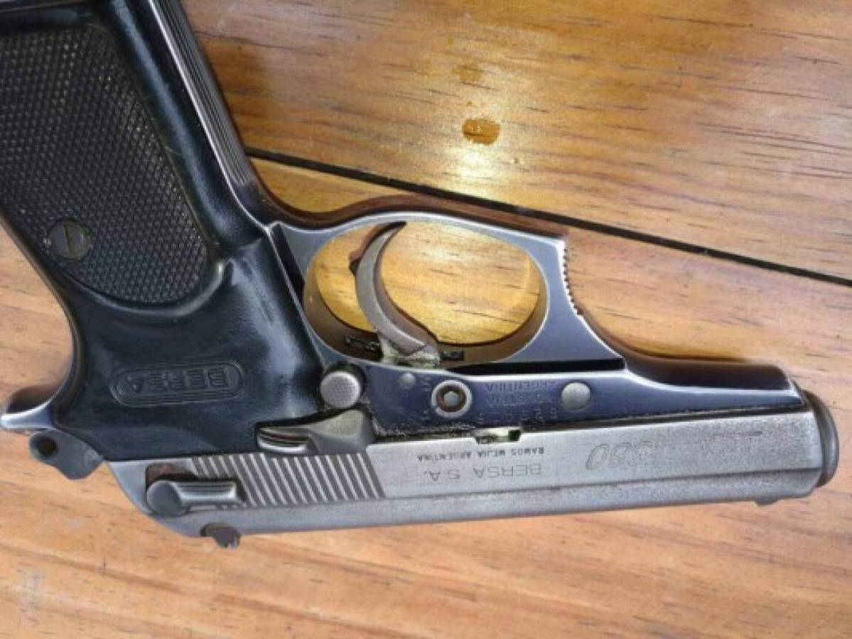 El arma de fuego tipo pistola marca bersa, serie 829416 fue decomisada.