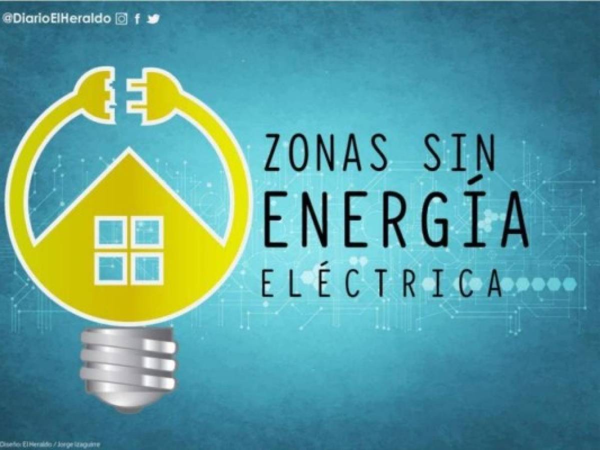 Zonas de Honduras que estarán sin electricidad este viernes 7 de mayo