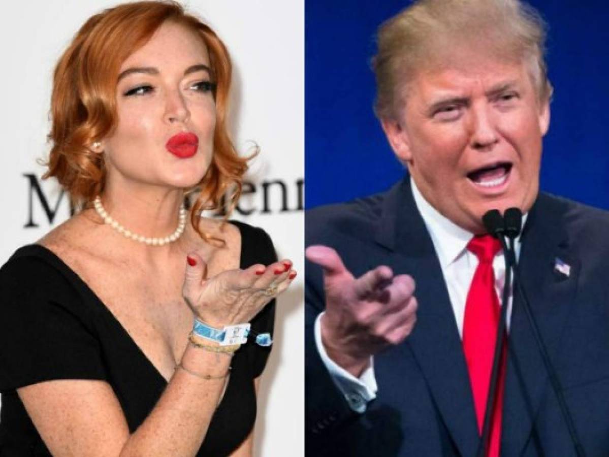 Lindsay Lohan defiende a Trump en Twitter: 'Paren el bullying'
