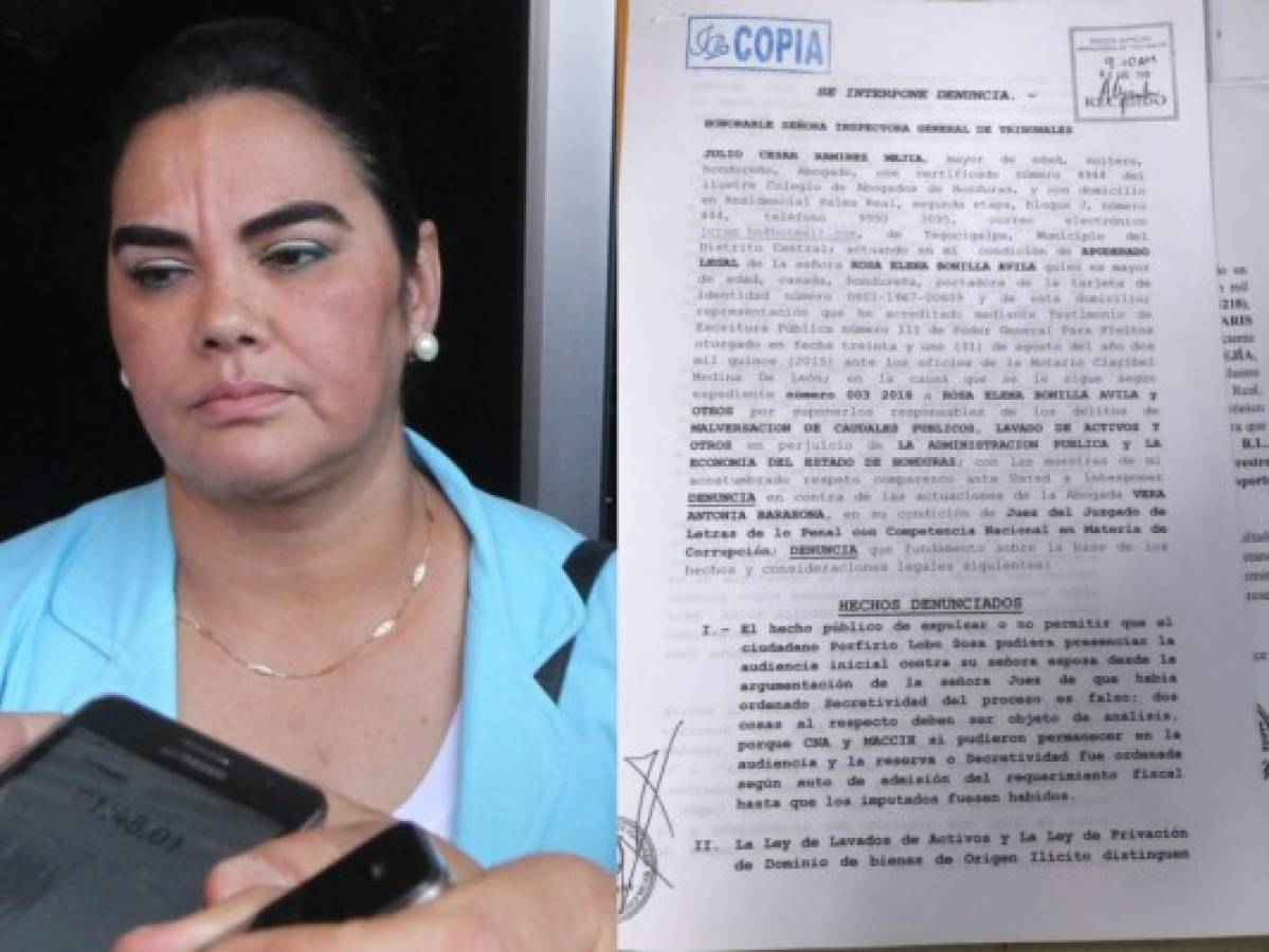 Declaran inadmisible recusación contra jueza que lleva el caso de Rosa Elena Bonilla de Lobo