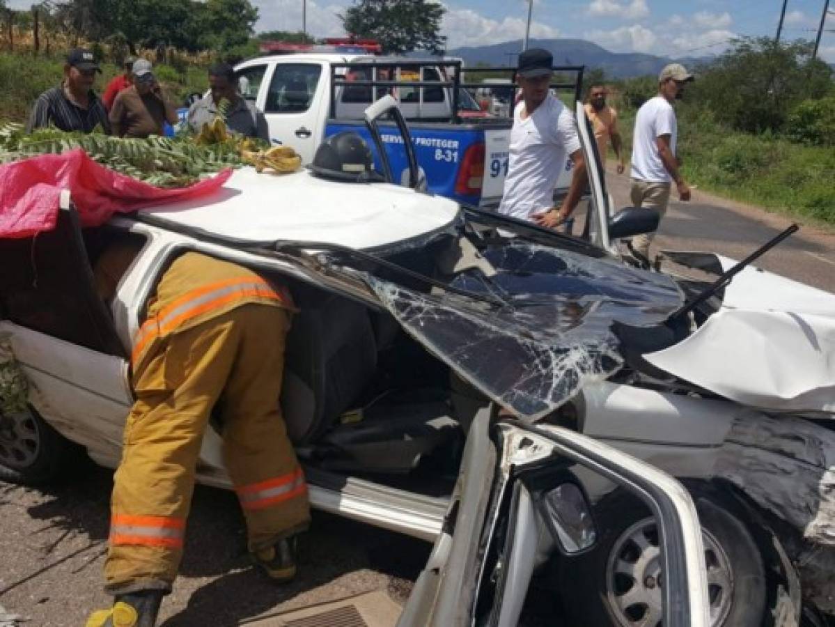 Accidente de tránsito deja dos personas heridas en Honduras