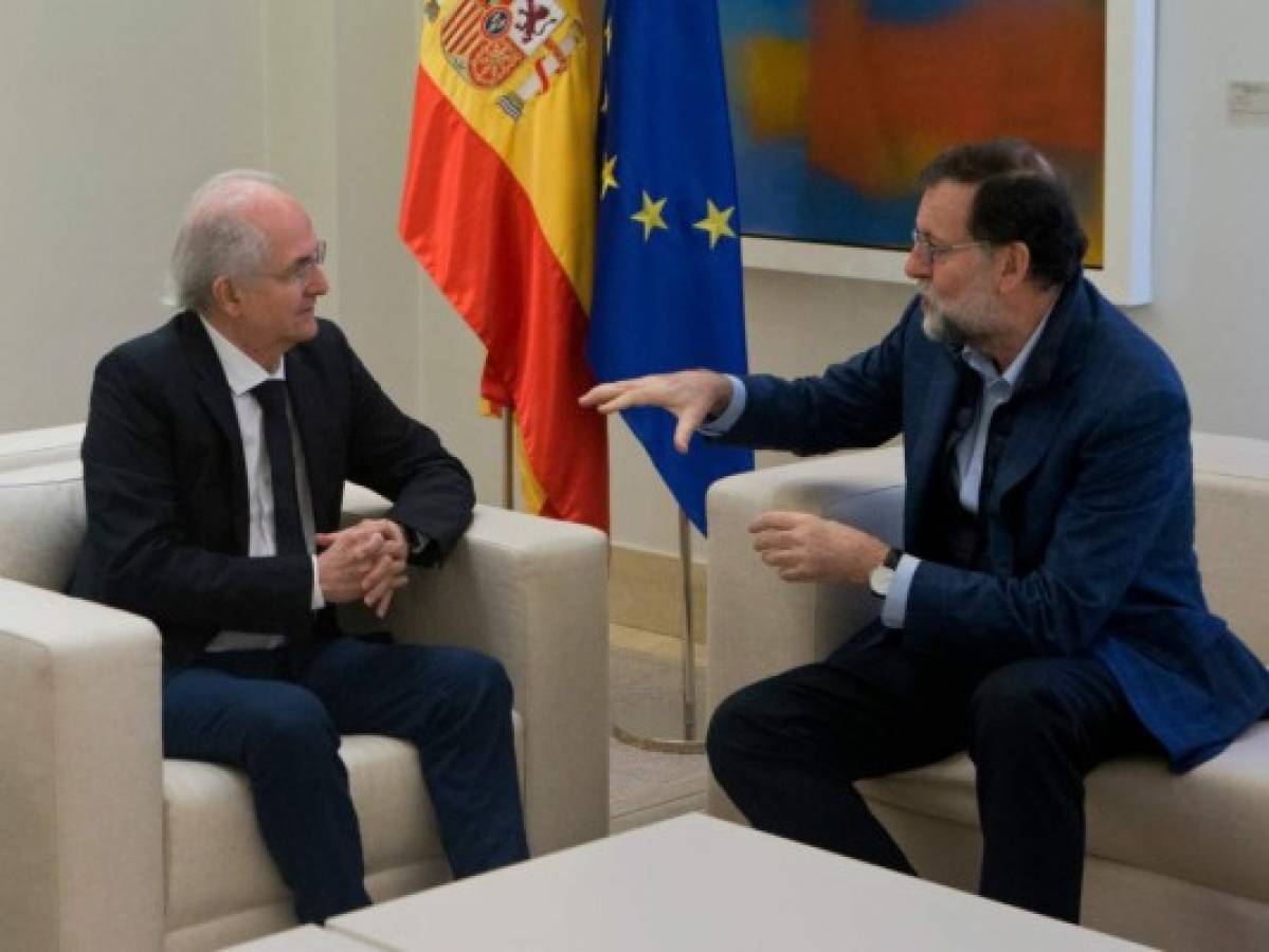 Exalcalde de Caracas Antonio Ledezma se entrevista con el presidente español Mariano Rajoy