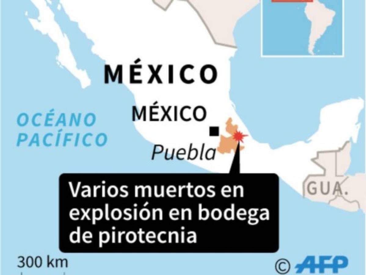 Al menos 14 muertos y 22 heridos al explotar bodega de fuegos pirotécnicos en México