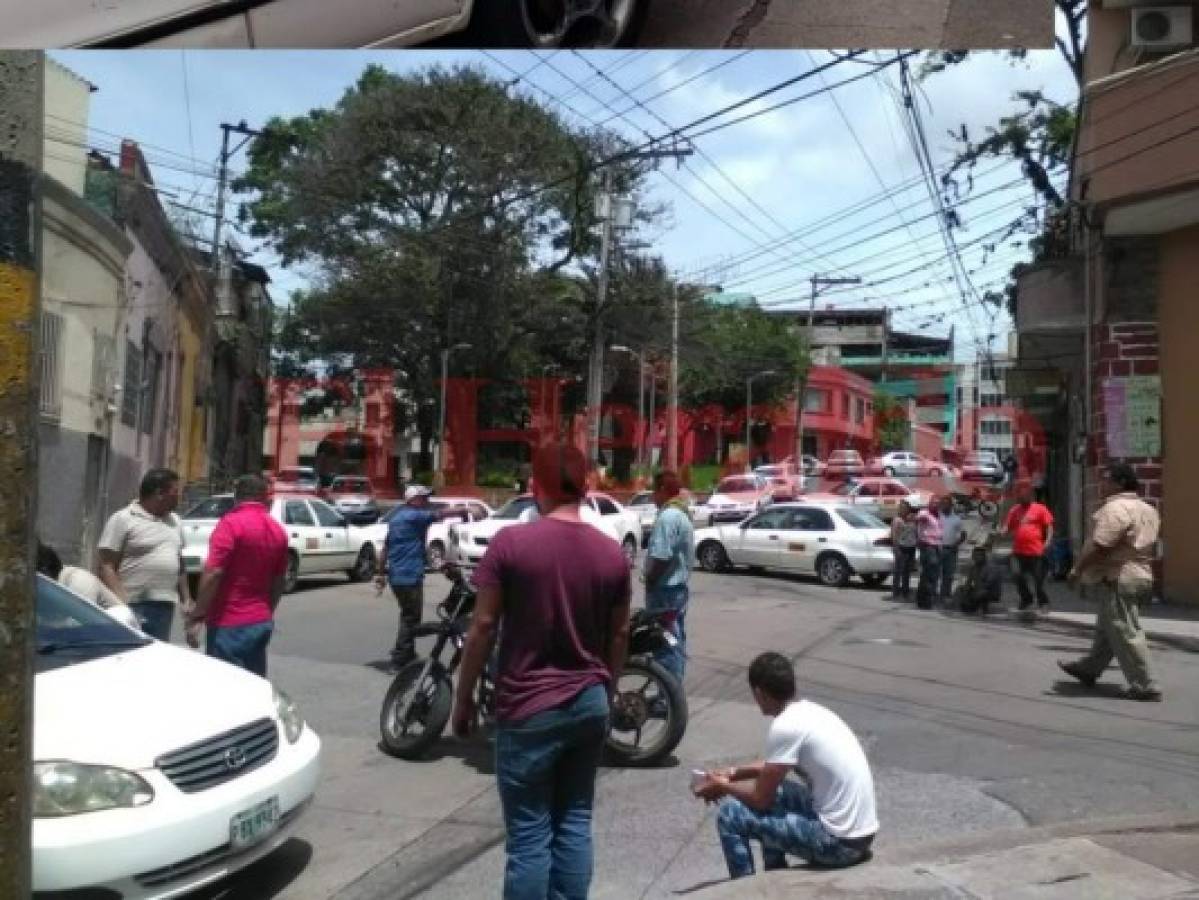 Estos son los puntos que están tomados por taxistas en la capital de Honduras