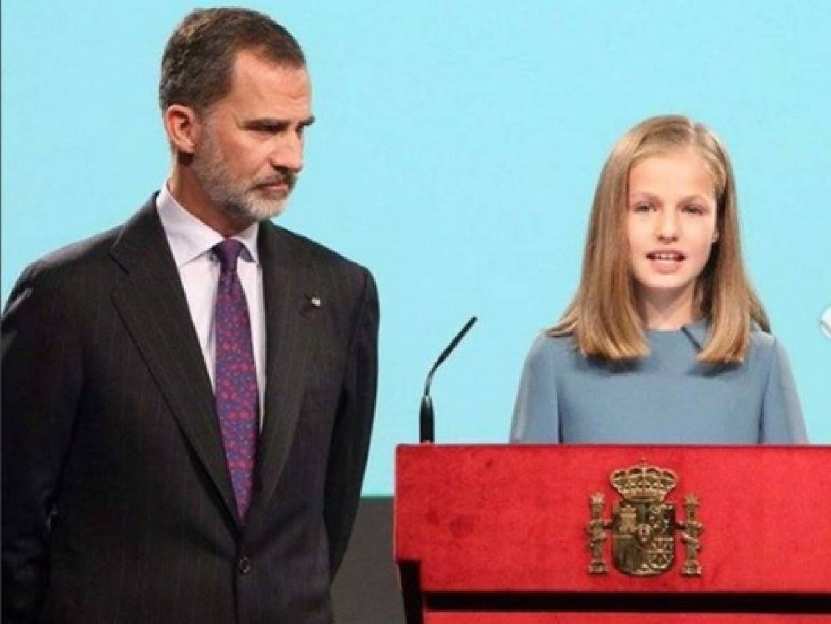 Princesa Leonor hace su primera aparición pública a sus 13 años