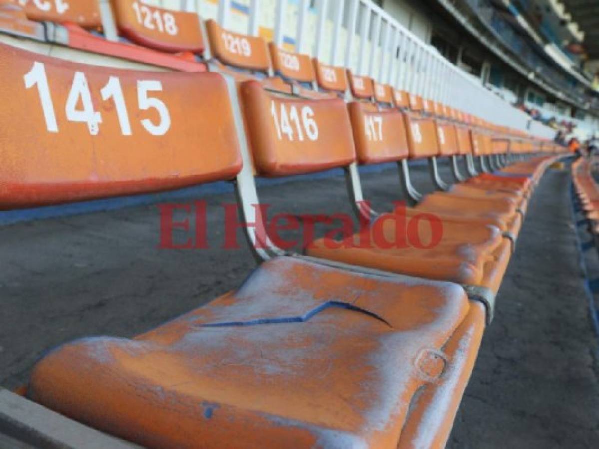 Gradas del estadio Nacional lucen descuidadas y sin color a pocas horas del clásico capitalino