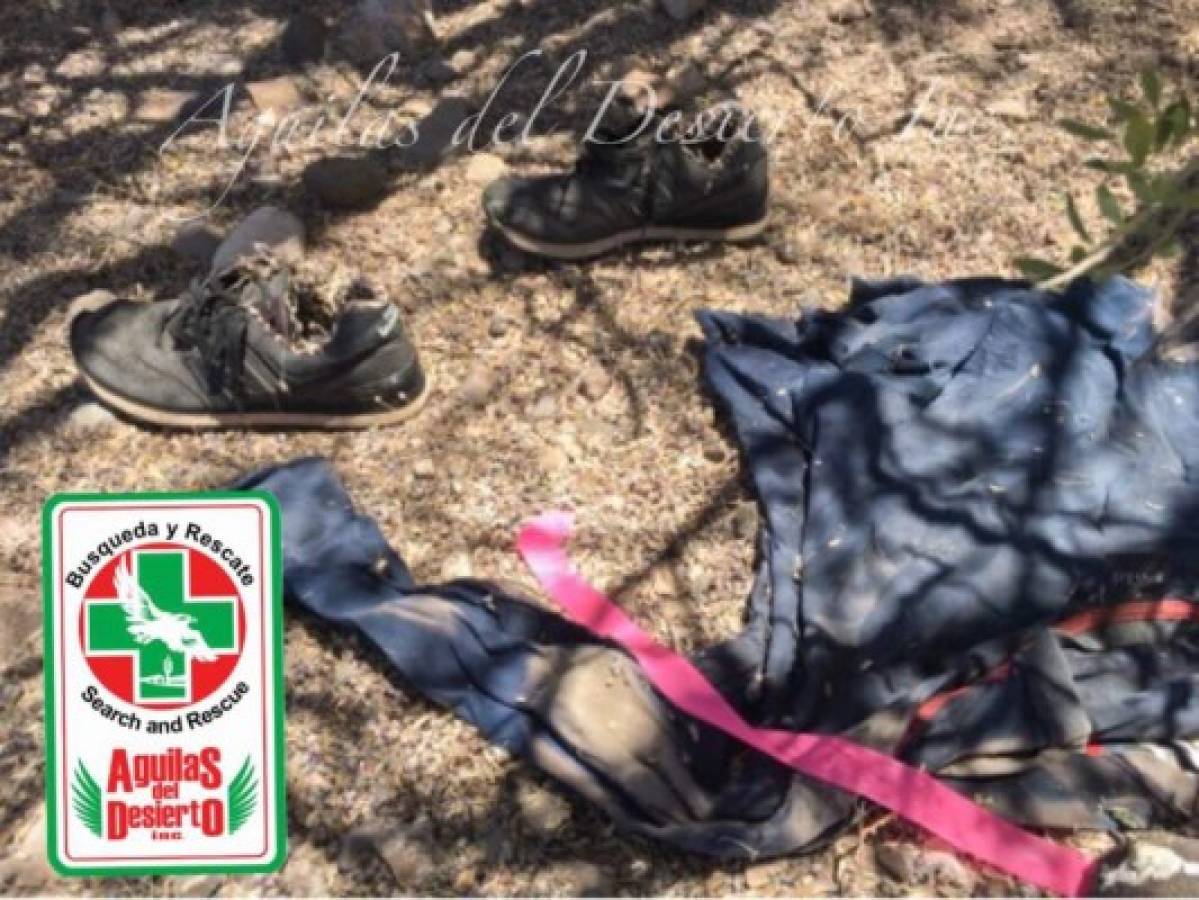 Esta ropa fue encontrado junto a la osamenta. Foto cortesía Facebook Águilas Del Desierto Inc