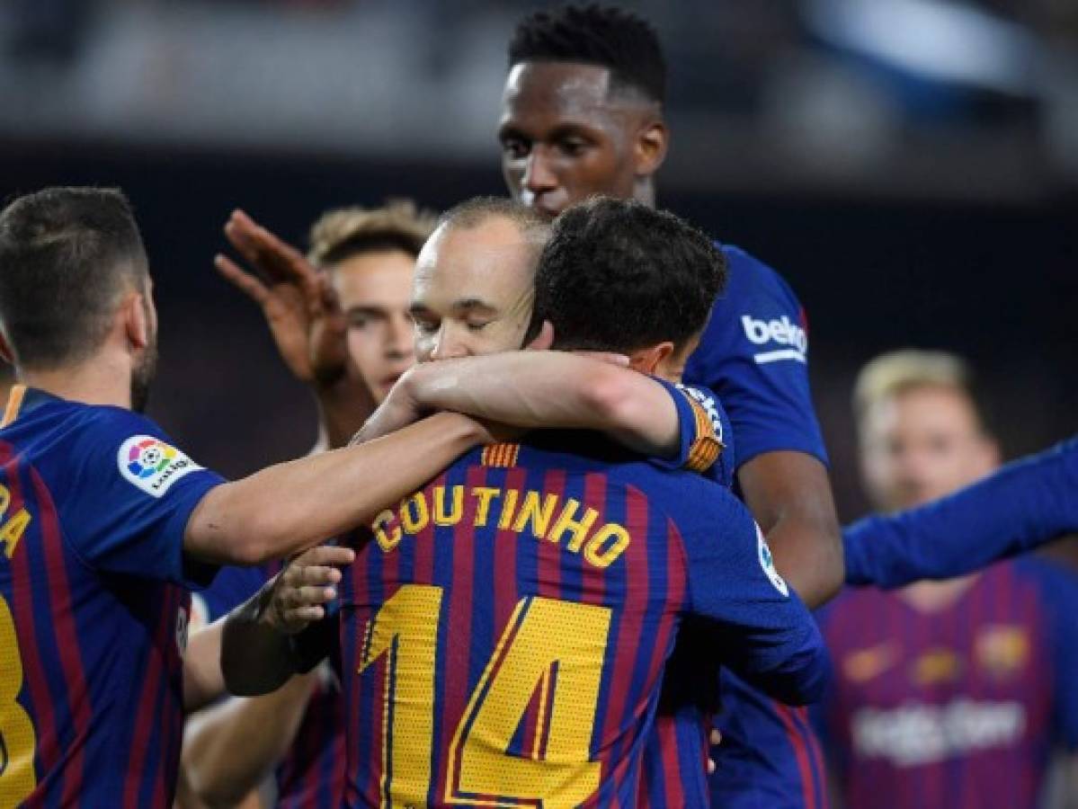 Barcelona ganó 1-0 a Real Sociedad en el último partido de Andrés Iniesta
