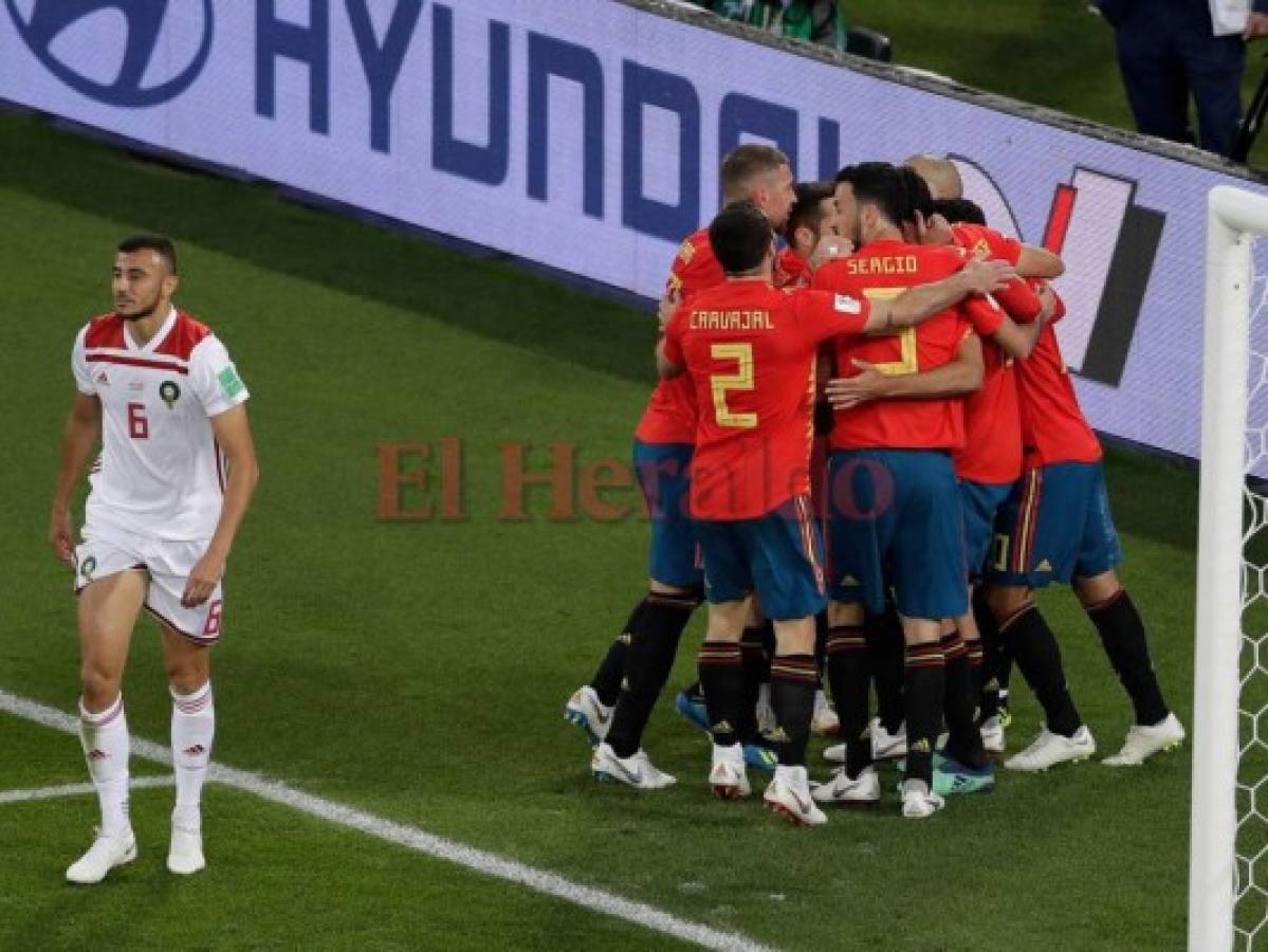 Rusia 2018: En apretado duelo, España empató 2-2 vs Marruecos y está en octavos de final