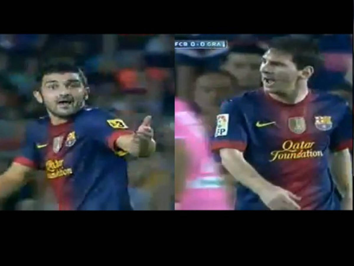Los bronca entre Messi y David Villa