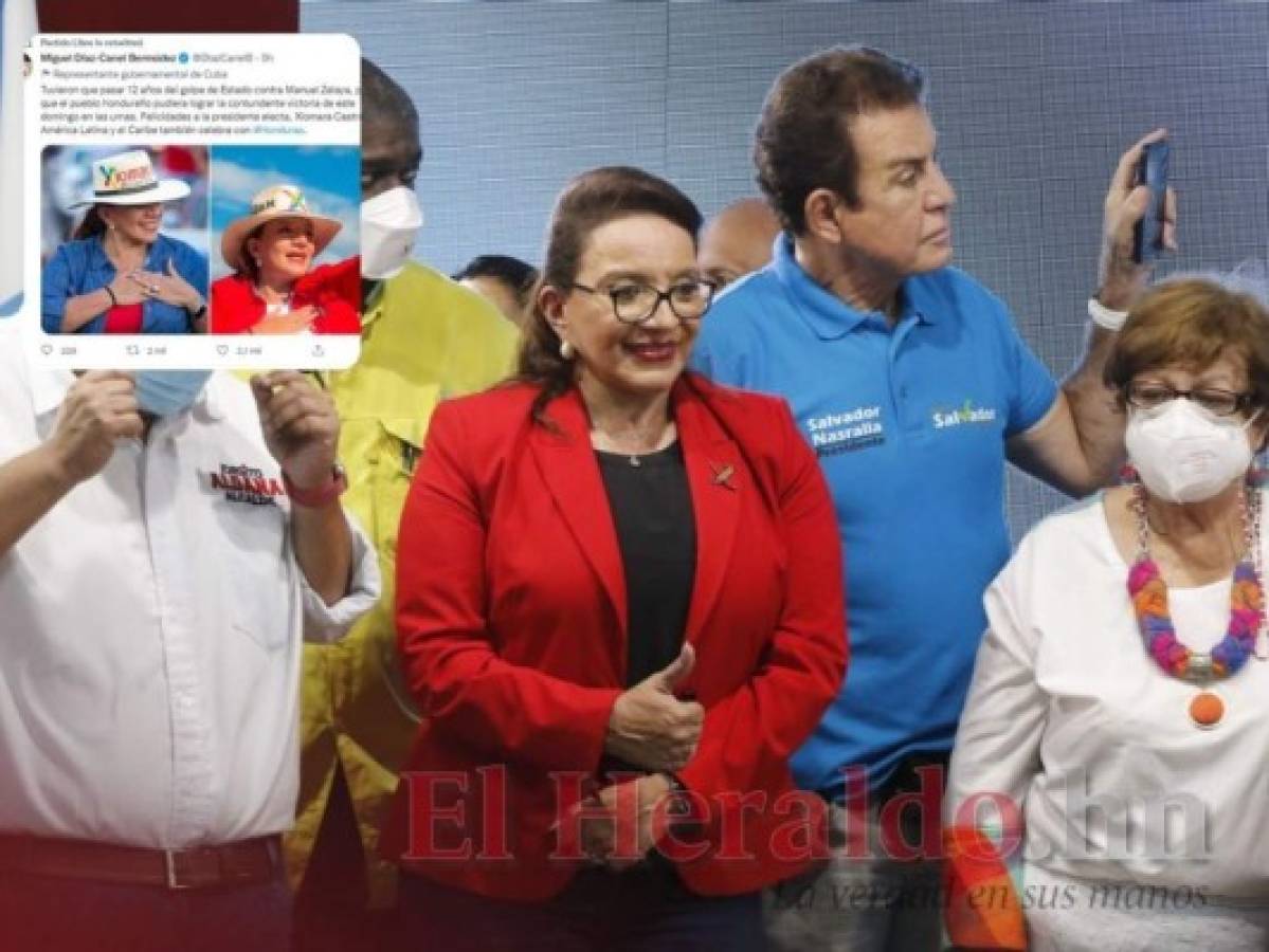 Líderes políticos internacionales felicitan a Xiomara Castro, tras ser favorecida en resultados preliminares