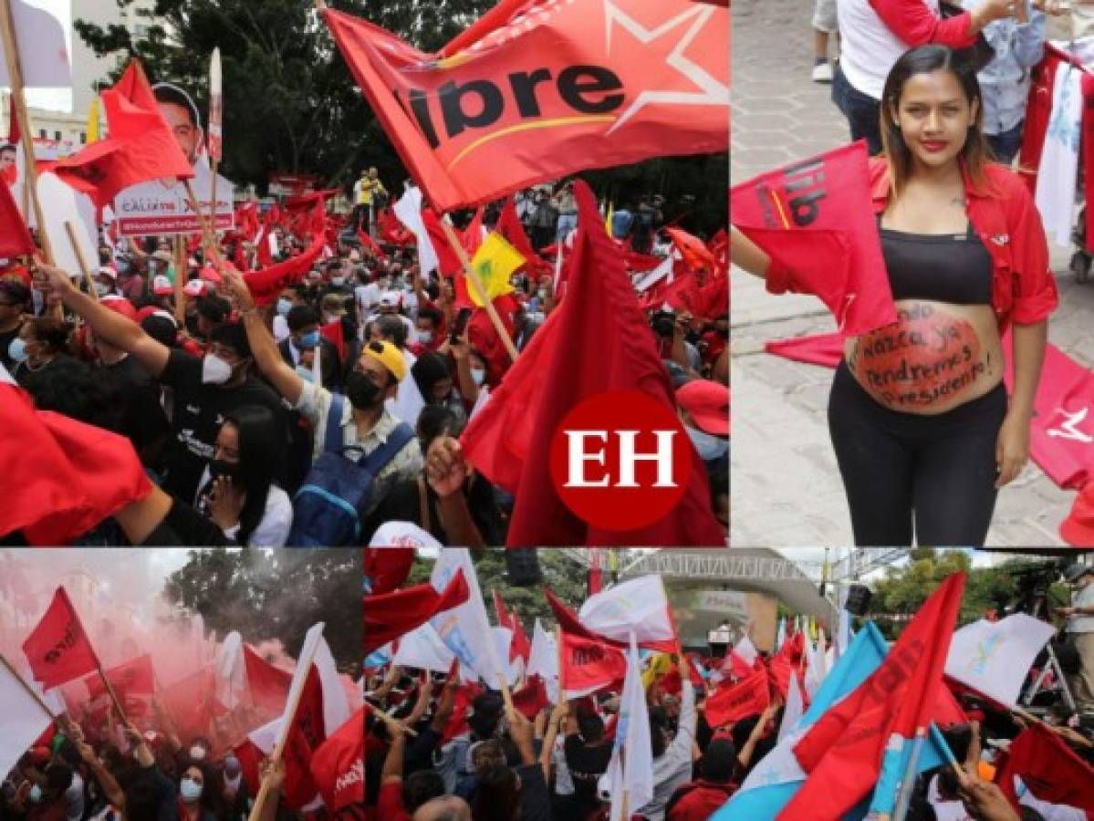 Junto a Nasralla, Doris Gutiérrez y Milton Benítez, candidata de Libre hace cierre de campaña en Tegucigalpa