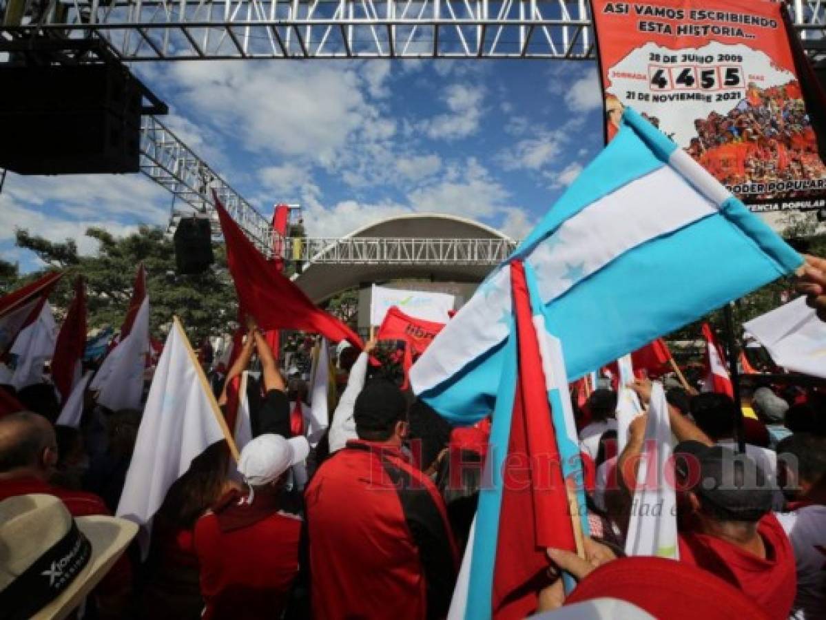 Junto a Nasralla, Doris Gutiérrez y Milton Benítez, candidata de Libre hace cierre de campaña en Tegucigalpa