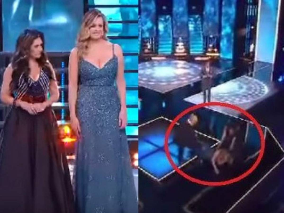 ¡Aparatosa caída! Rebecca de Alba se cae durante programa 'Mexicana Universal'