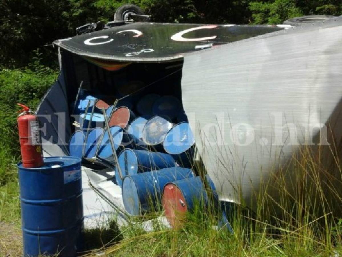 Dos aparatosos accidentes en carretera del sur de Honduras