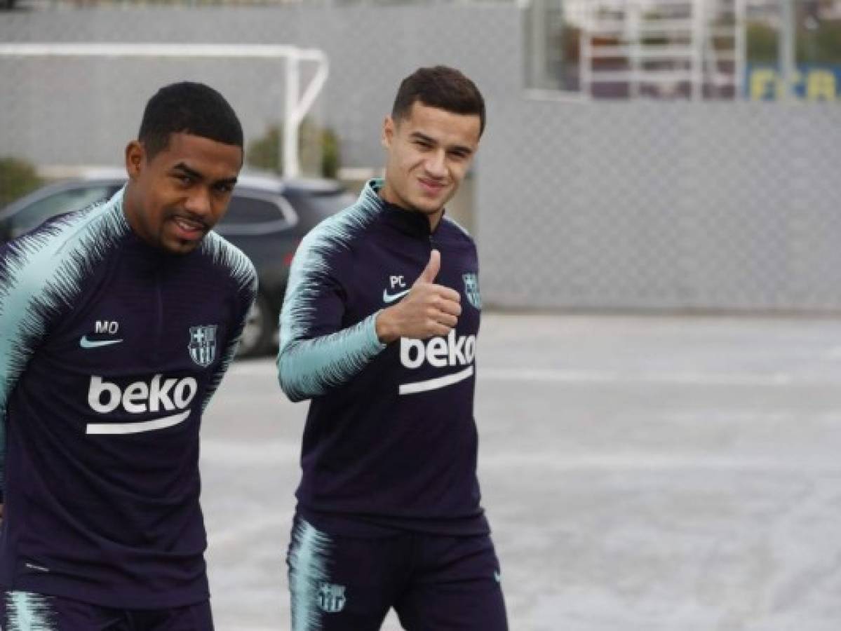 Coutinho vuelve a entrenarse con el Barcelona antes de enfrentar al Atlético de Madrid