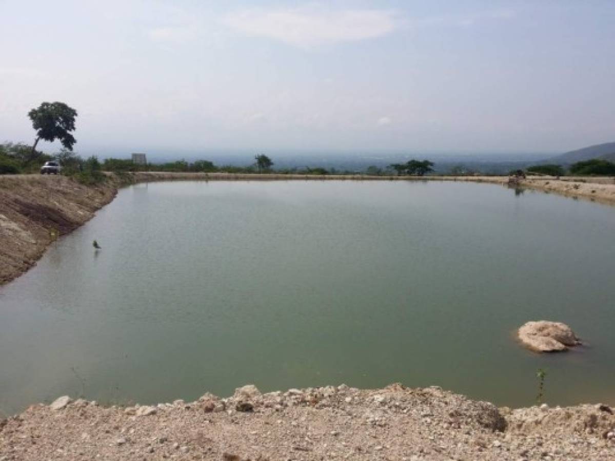 Habilitan dos reservorios de agua para 250 hectáreas de cultivos en Ajuterique, Comayagua