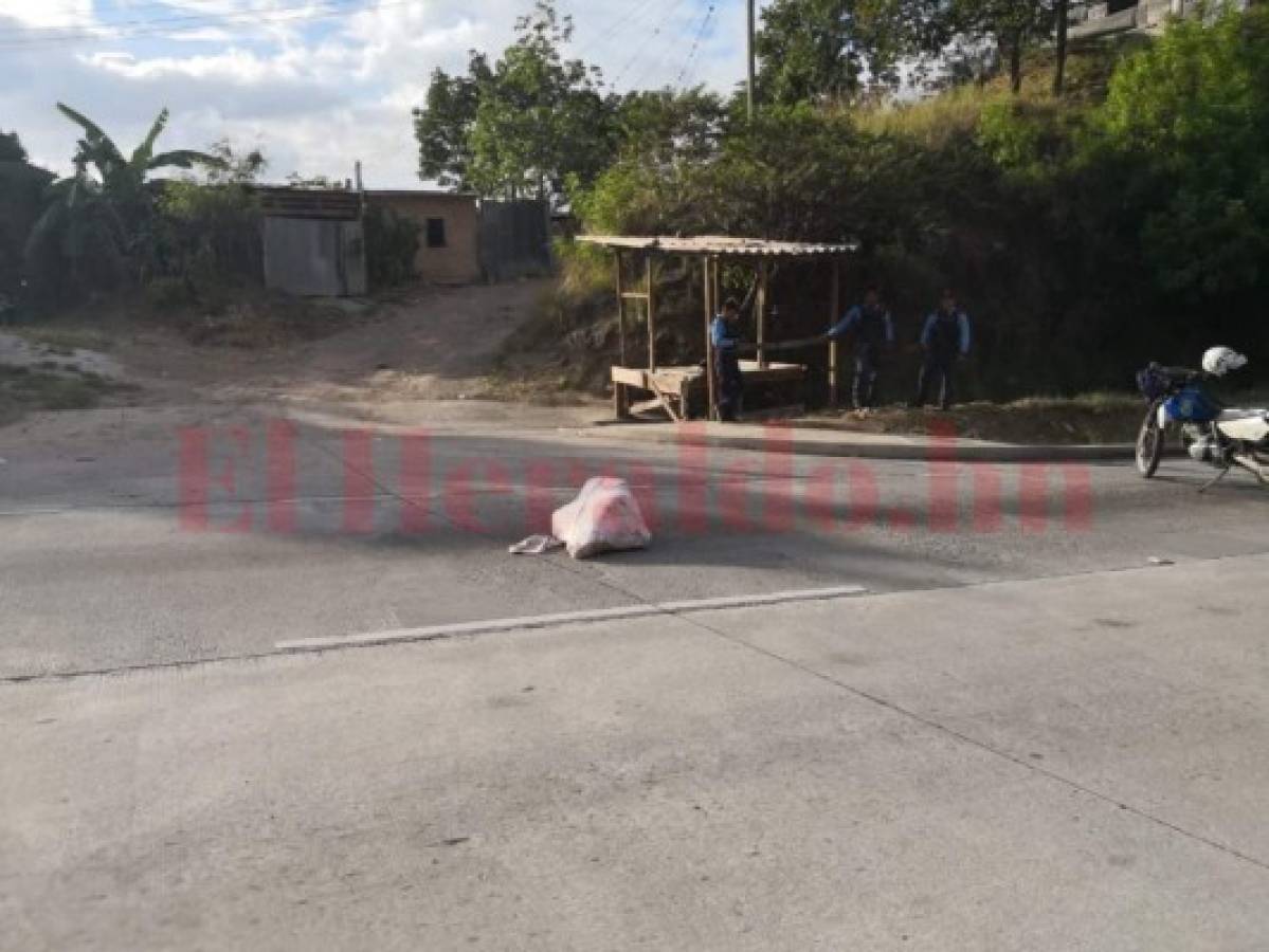 Hallan cadáver ensabanado frente a la colonia Centroamérica en la capital