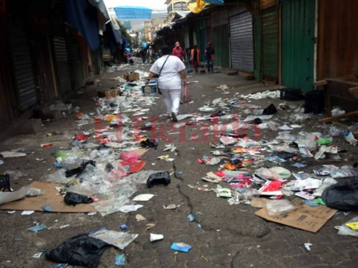 Año viejo dejó 95 toneladas de basura en la capital de Honduras