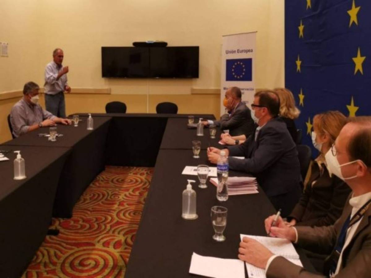 Observadores de la Unión Europea se reúnen con los presidenciables Nasry Asfura y Julio López