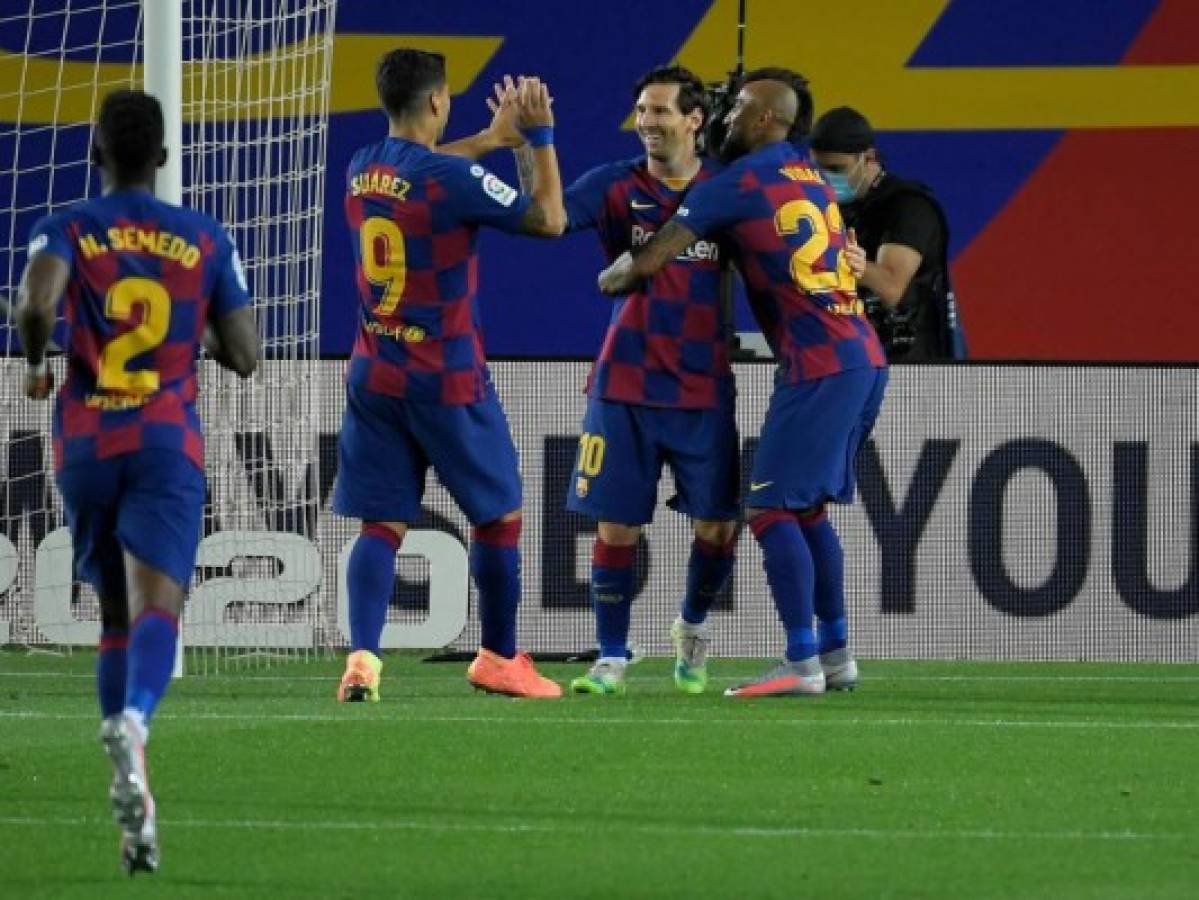 El Barcelona gana 2-0 al colista Leganés y sigue firme líder liguero