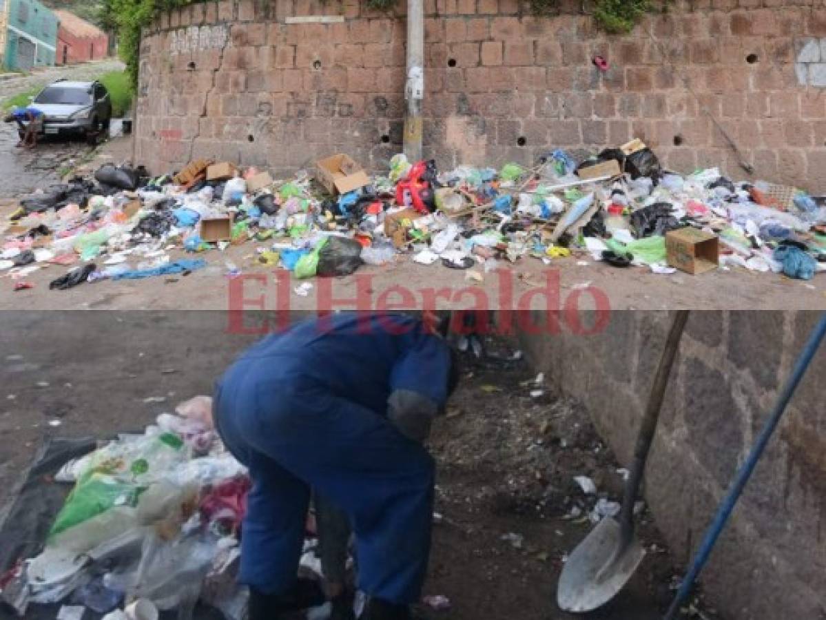 Retiran promontorio de basura en el barrio Buenos Aires de Tegucigalpa
