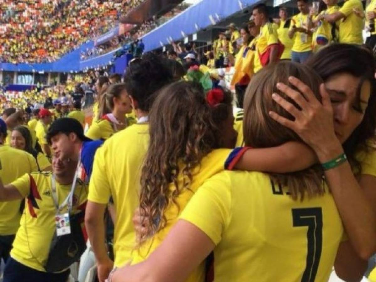 La hija de James lloró en derrota de Colombia
