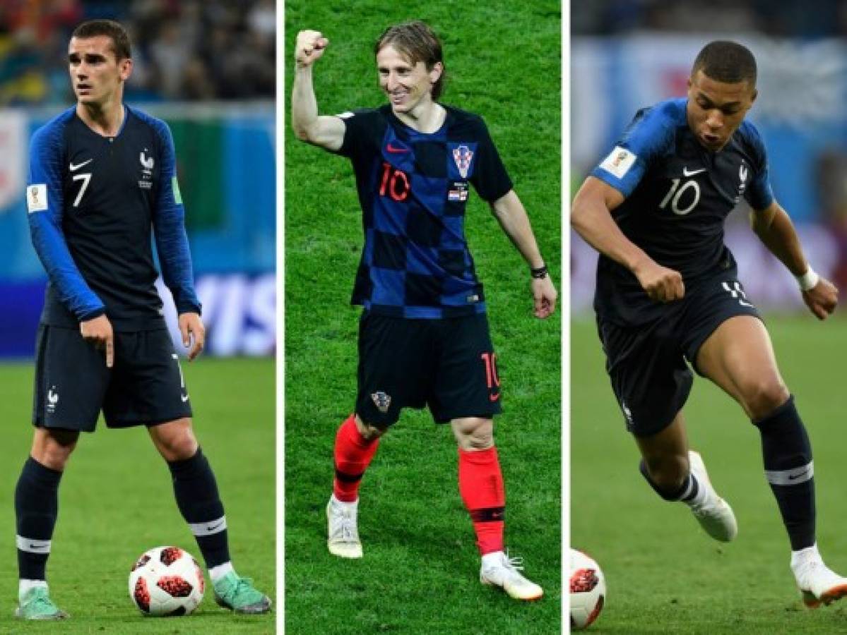 Griezmann, Modric y Mbappé, los candidatos al Balón de Oro del Mundial de Rusia