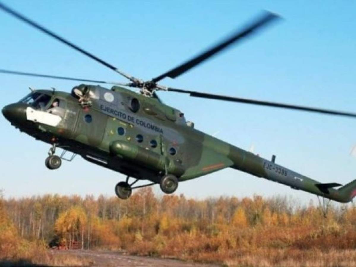 Cuatro muertos en Colombia en siniestro de helicóptero militar