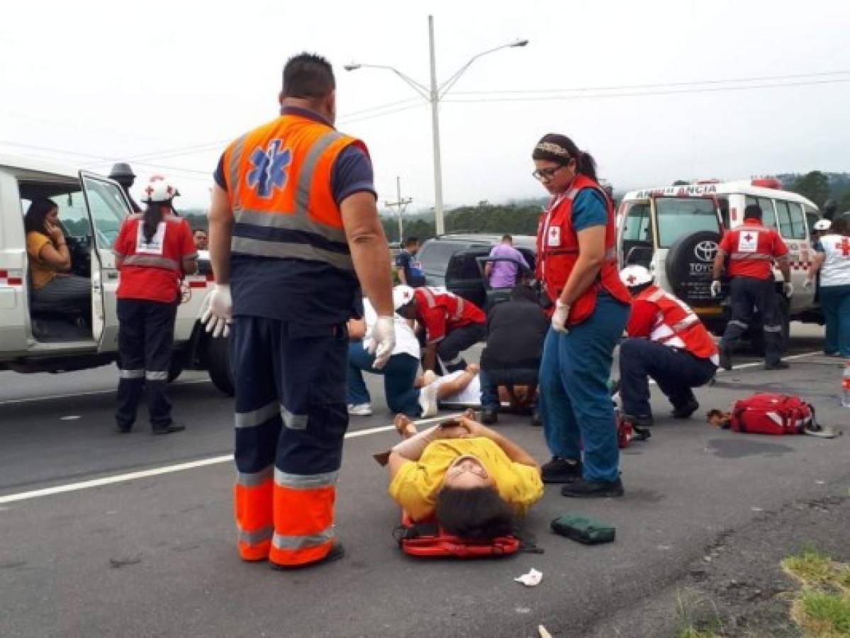 Accidente deja al menos siete heridos en Valle de Amarateca