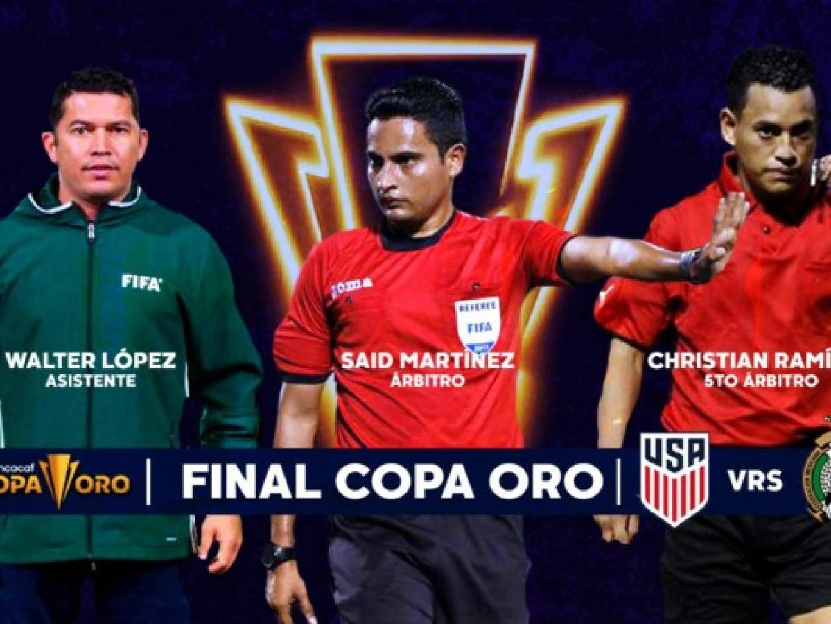 Tres árbitros hondureños estarán en la final de la Copa Oro Estados Unidos- México