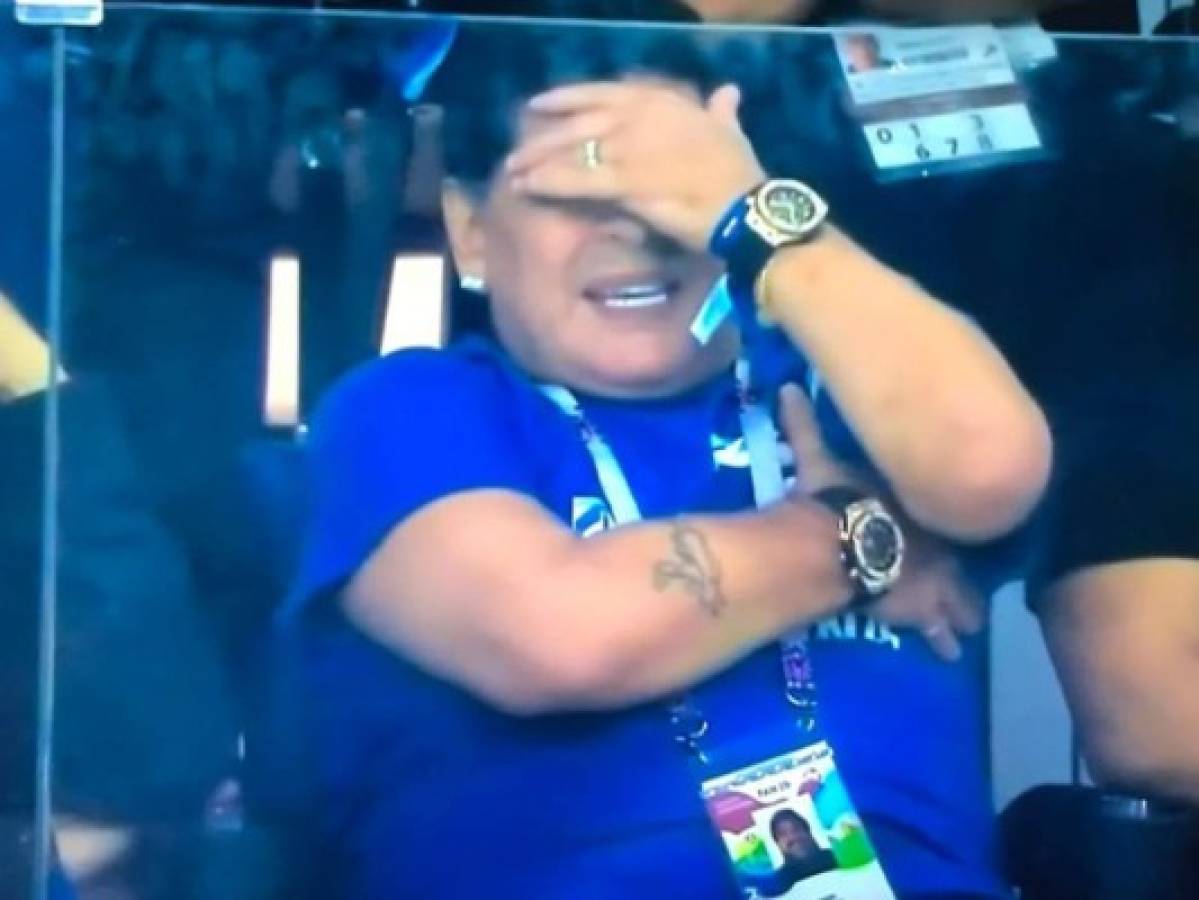 Maradona lloró por la humillante derrota de Argentina ante Croacia