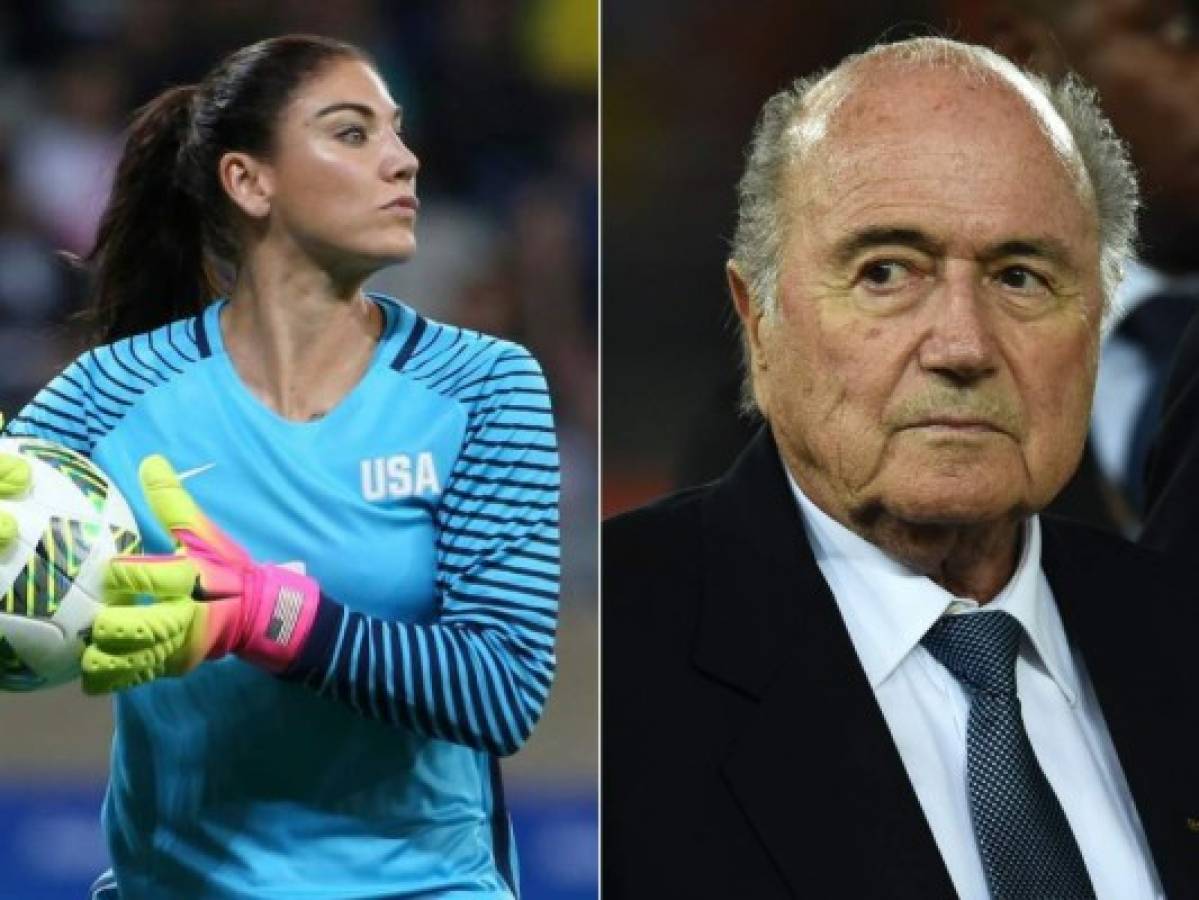 La futbolista estadounidense Hope Solo acusa a Joseph Blatter de haberle tocado el trasero