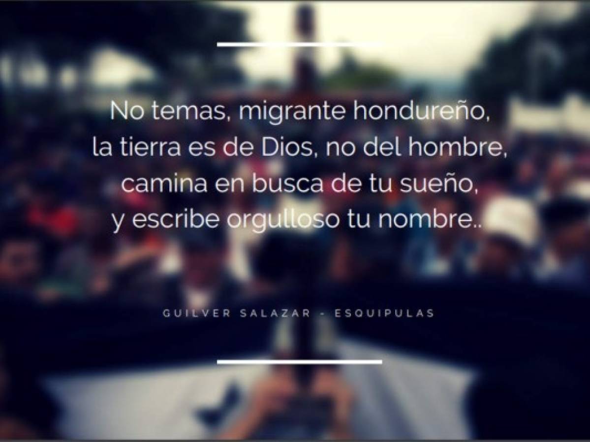 Guatemalteco le escribe un poema a la caravana migrante de hondureños