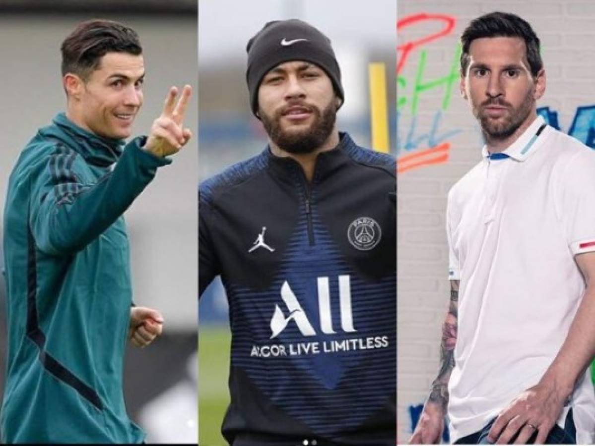 Messi, Cristiano y Neymar siguen siendo los mejor pagados, según France Football