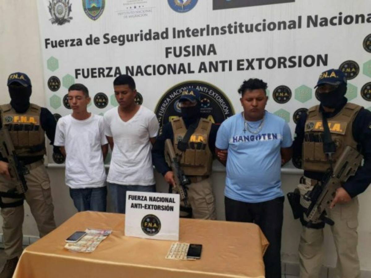 Capturas a dos miembros de la pandilla 18 acusados de extorsión