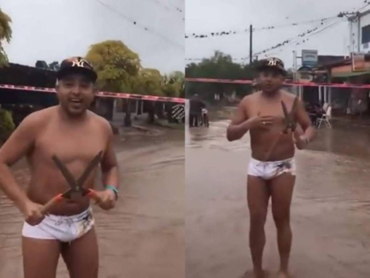 VIDEO: Hombre cansado de inundaciones inaugura un río en su colonia y se vuelve viral en Argentina