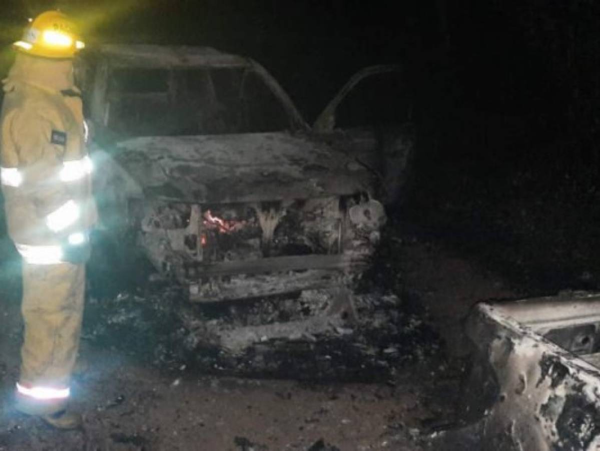 Incinerados hallan vehículos presuntamente usados en crimen de pareja en Catacamas