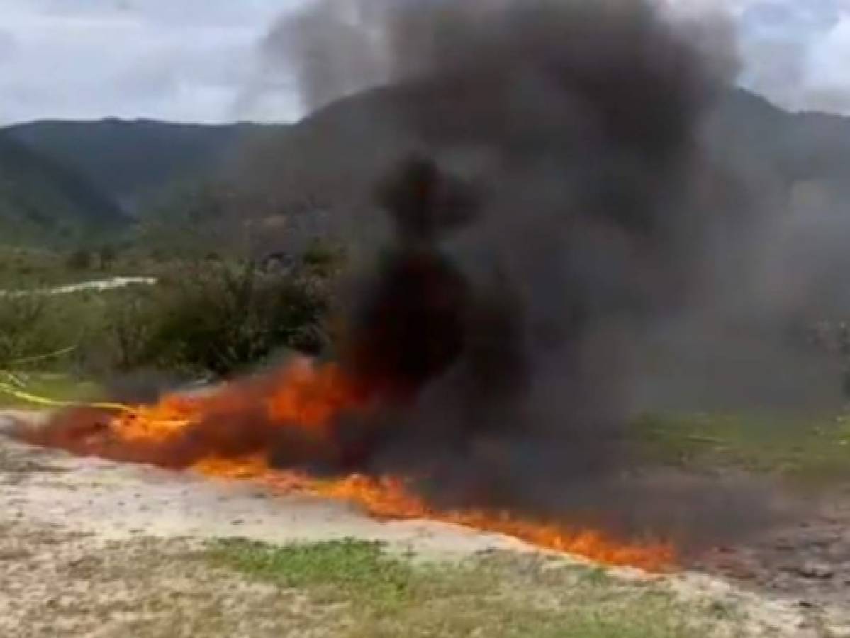 Queman 319 kilos de cocaína incautados en lslas de la Bahía