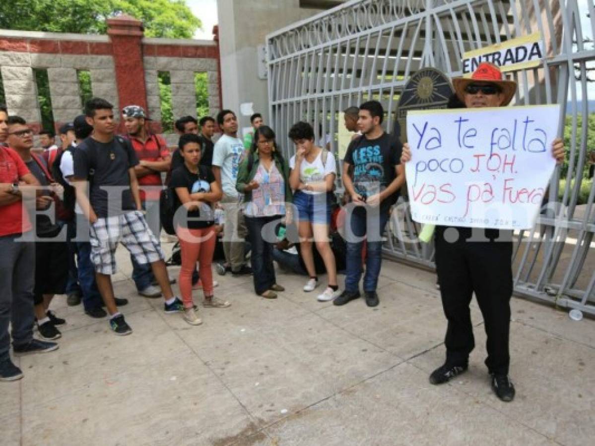 Militarizadas las inmediaciones de la Universidad Nacional Autónoma de Honduras ante huelga de hambre