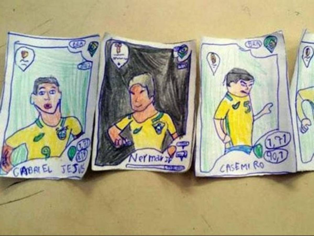 Niño dibujó su propio album del Mundial de Rusia 2018