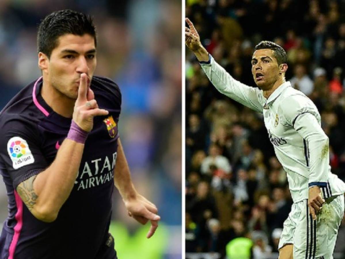 Luis Suárez y Cristiano Ronaldo se disputan el primer lugar de la tabla de goleadores en España